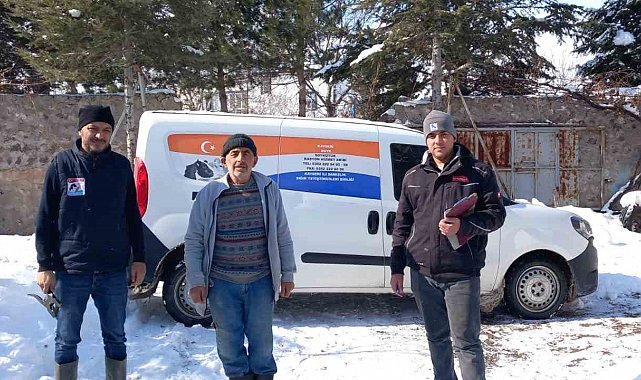 Damızlık Birliği personelini kar durdurmadı, hizmetler devam etti