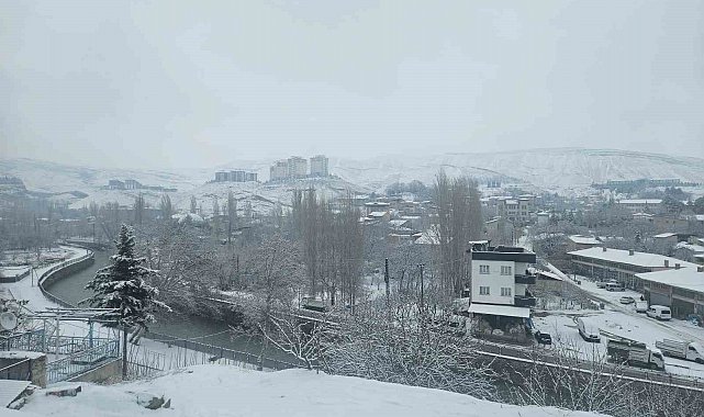 Darende'de kar yağışı sonrası kartpostallık görüntüler oluştu