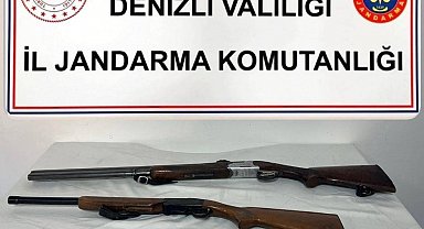Denizli'de çok sayıda silahla yakalanan 6 şüpheli gözaltına alındı