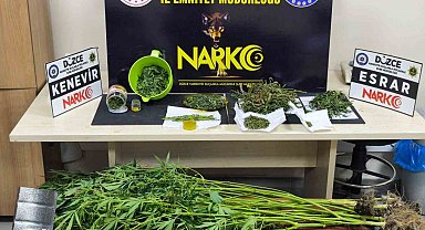 Düzce polisinden uyuşturucu baskını