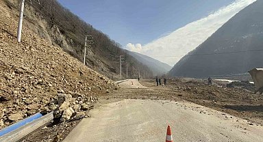 Düzce'de heyelan meydana geldi