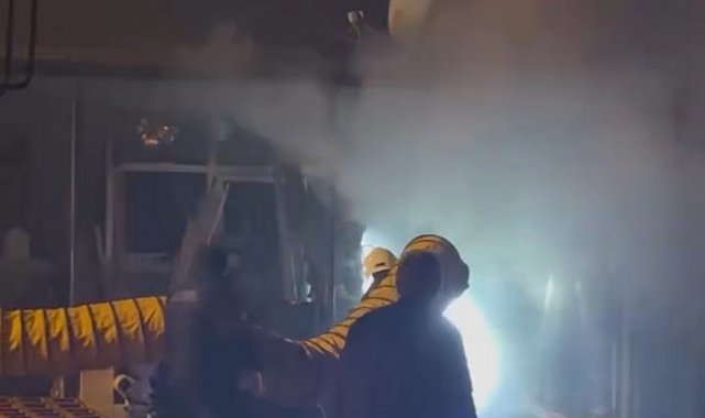 Düzce'de nalbur dükkanında korkutan yangın