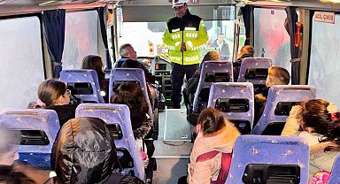 Edirne'de okul servis araçlarına denetim