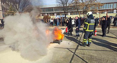 Erzincan'da uygulamalı yangın tatbikatı gerçekleştirildi