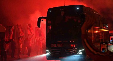 Galatasaray'a, Gaziantep'te coşkulu karşılama