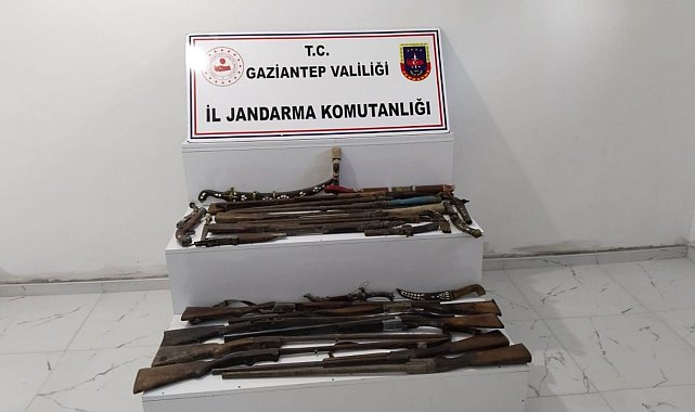 Gaziantep'te 48 adet kaçak silah geçirildi: 18 gözaltı