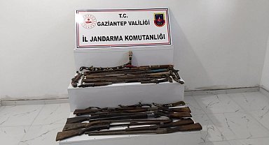 Gaziantep'te 48 adet kaçak silah geçirildi: 18 gözaltı