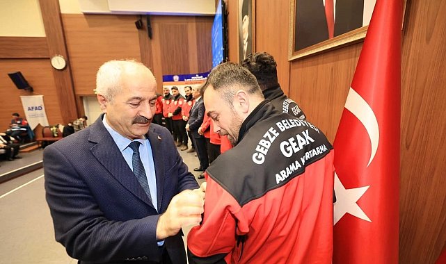 Gebze'nin kahramanları GEAK ekibine akreditasyon sertifikası