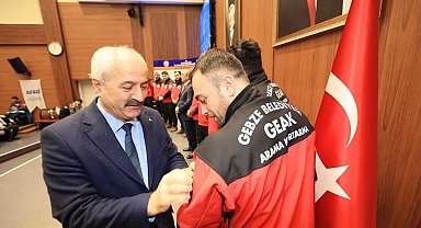 Gebze'nin kahramanları GEAK ekibine akreditasyon sertifikası