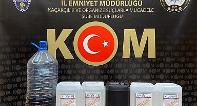 Gümüşhane'de sahte içki operasyonunda 1 kişi yakalandı