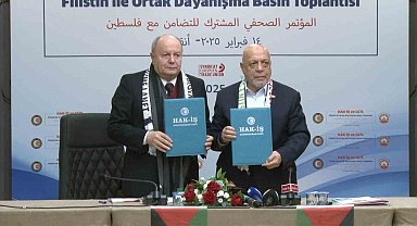 HAK-İŞ ve Lünban işçi sendikası CGTL'den Filistin'e destek toplantısı