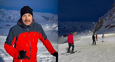 Hakkari'de kayak merkezi ışıklandırıldı: Gece kayak keyfi başladı