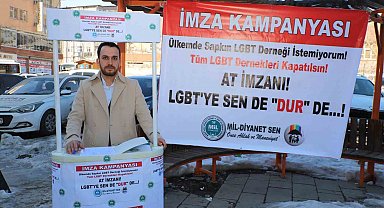 Hakkari'de LGBT kapatılsın imza kampanyası
