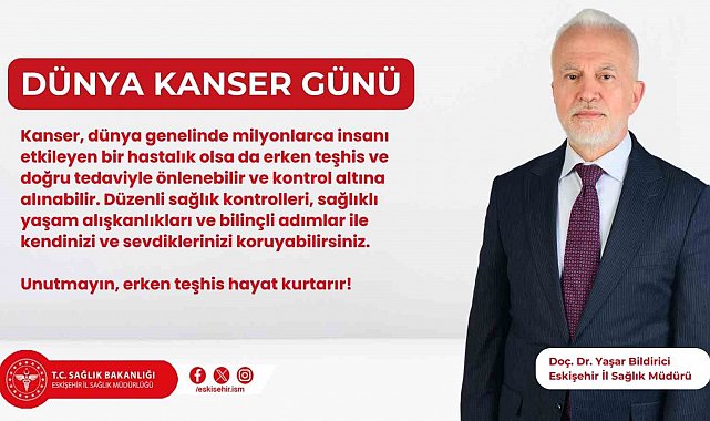 İl Sağlık Müdürü Doç. Dr. Bildirici, "Kanser konusunda farkındalık ve eğitim arttırılmalı"