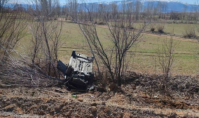 Isparta'da kontrolden çıkan otomobil takla attı: 1 yaralı