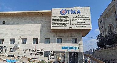 İsrail'in hedef aldığı Filistin-Türkiye Dostluk Hastanesi'ndeki yıkım görüntülendi