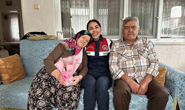 Jandarmadan şehit ailesi ve Kore gazisine vefa