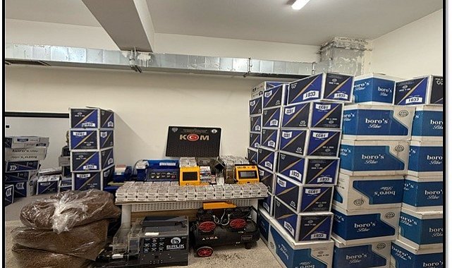 Kahramanmaraş'ta 1 milyon 287 bin kaçak makaron ele geçirildi