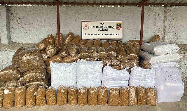 Kahramanmaraş'ta 1 ton 600 kilo kaçak tütün ele geçirildi