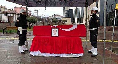 Kalp krizi sonucu hayatını kaybeden polis memuru için tören düzenlendi