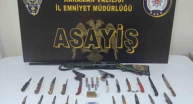 Karaman'da asayiş uygulaması: 5 tutuklama