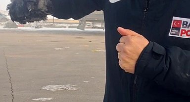 Karga soğuktan dondu