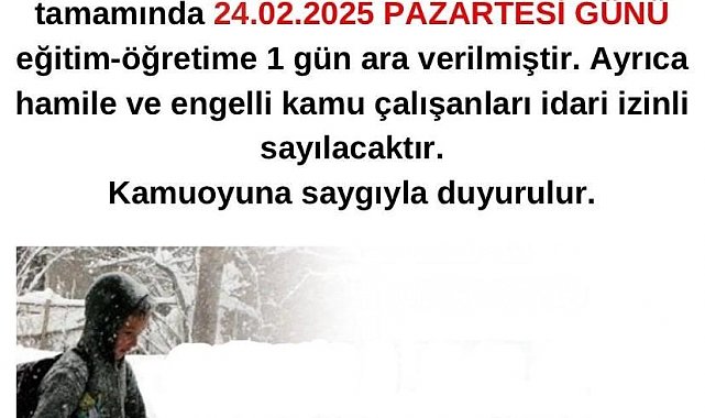 Karlıova'da eğitime kar engeli