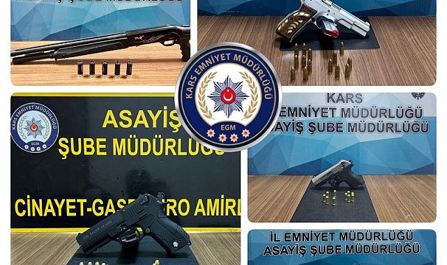 Kars'ta silah ve mühimmat ele geçirildi