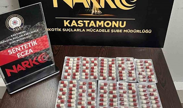 Kastamonu'da sentetik ecza hapla yakalanan şahıs tutuklandı