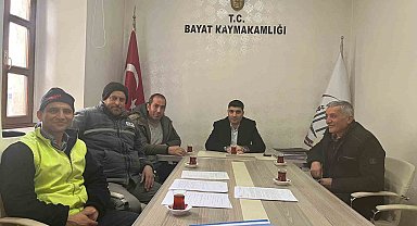 Kaymakam ilçe Özel İdaresi ekiplerinin sabah çayına konuk oldu
