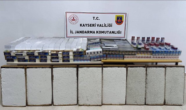 Kayseri'de 1 milyon 150 bin lira değerinde kaçak sigara ele geçirildi