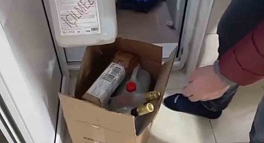 Kayseri'de evinde sahte alkol üreten şüpheli gözaltına alındı