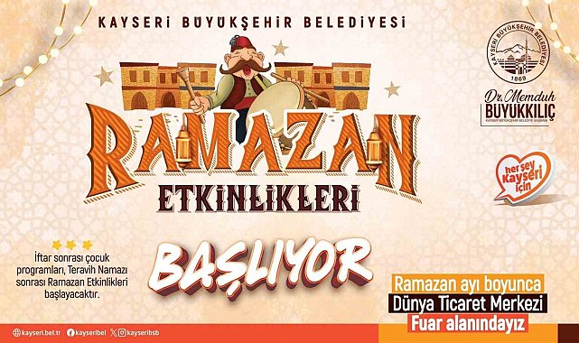 Kayseri'de Ramazan'da her gün bir etkinlik