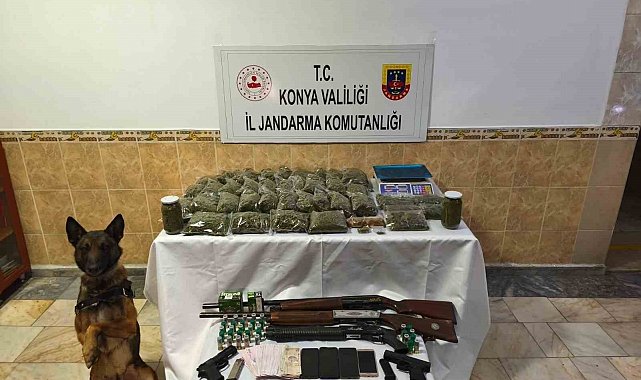 Konya'da jandarmadan uyuşturucu operasyonu