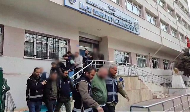 Konya'da suç örgütüne operasyon: 5 tutuklama