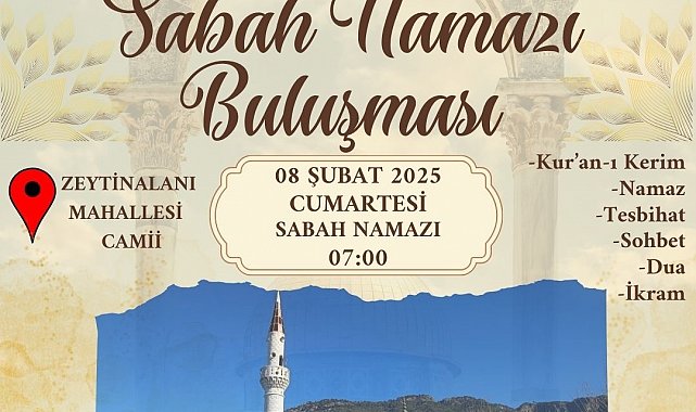 Köyceğiz'de vatandaşlar sabah namazında buluşacak