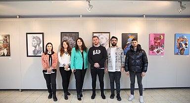 Küçükçekmece'de 3 genç yetenekten 'Ben, sen, o bir arada' resim sergisi