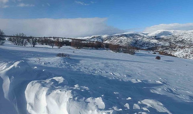 Malatya'da kar yerini fırtına ve tipiye bıraktı