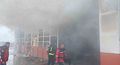 Malatya'daki iş yeri yangının yeni görüntüleri ortaya çıktı