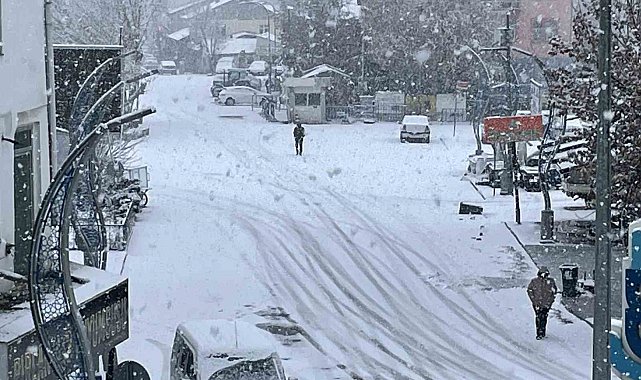 Malazgirt'te kar yağışı