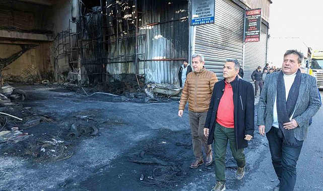 Manavgat'ta yangın mağduru esnafa destek ziyareti