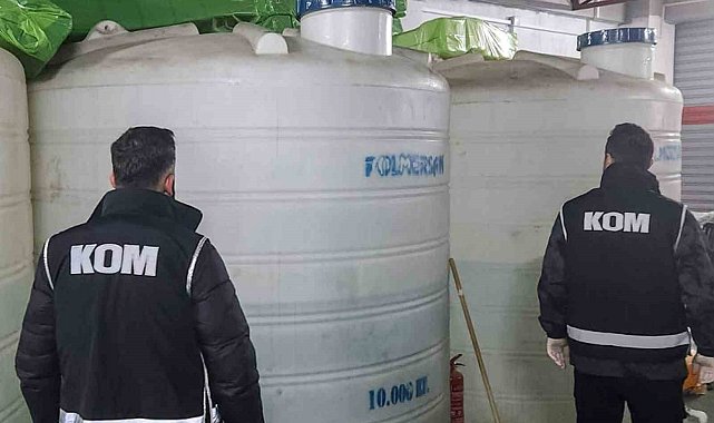 Manisa'da binlerce litre kaçak alkol ele geçirildi