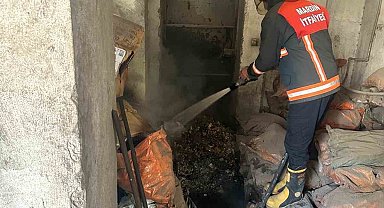 Mardin'de bir apartmanın kazan dairesine çıkan yangın söndürüldü