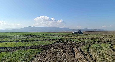 Marmara Gölü'ndeki izinsiz ekili alanlara müdahale