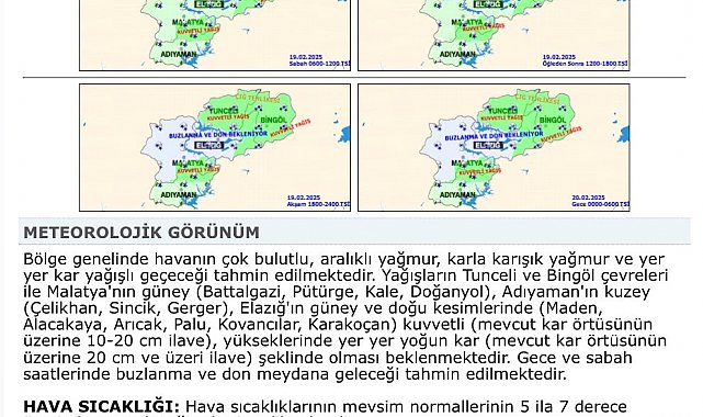 Meteorolojiden 5 il için kuvvetli kar yağışı uyarısı