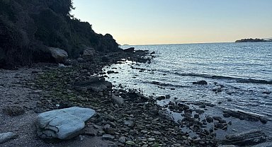 Milas Boğaziçi'nde deniz suyu çekildi