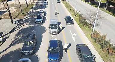 Muğla'da drone destekli trafik denetimi