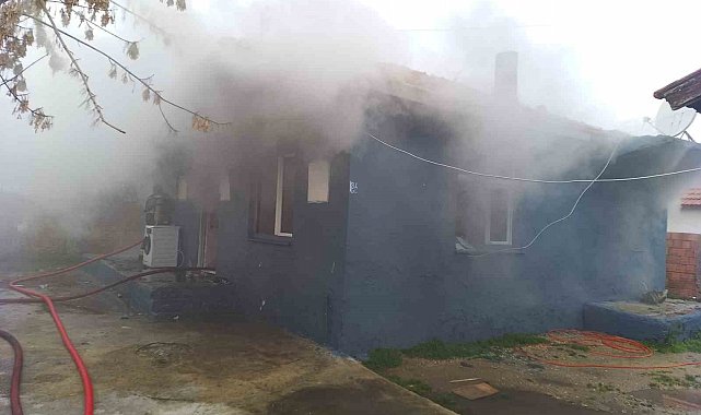 Muratlı'da ev yangını