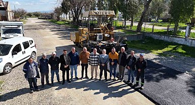 Nazilli'de atıl makineler tamir edildi, ilk asfalt serimi başladı
