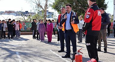 Öğrencilere afet eğitimi verildi